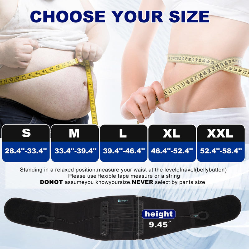 Back Brace for Lower Back Pain Relief with Pulley System,Lumbar Support Belt for Men & Women with Bionic Support System, Ergonomic Design and Lightweight Skin Friendly Material (L) Large (Waist: 39.4-46.4 Inch)