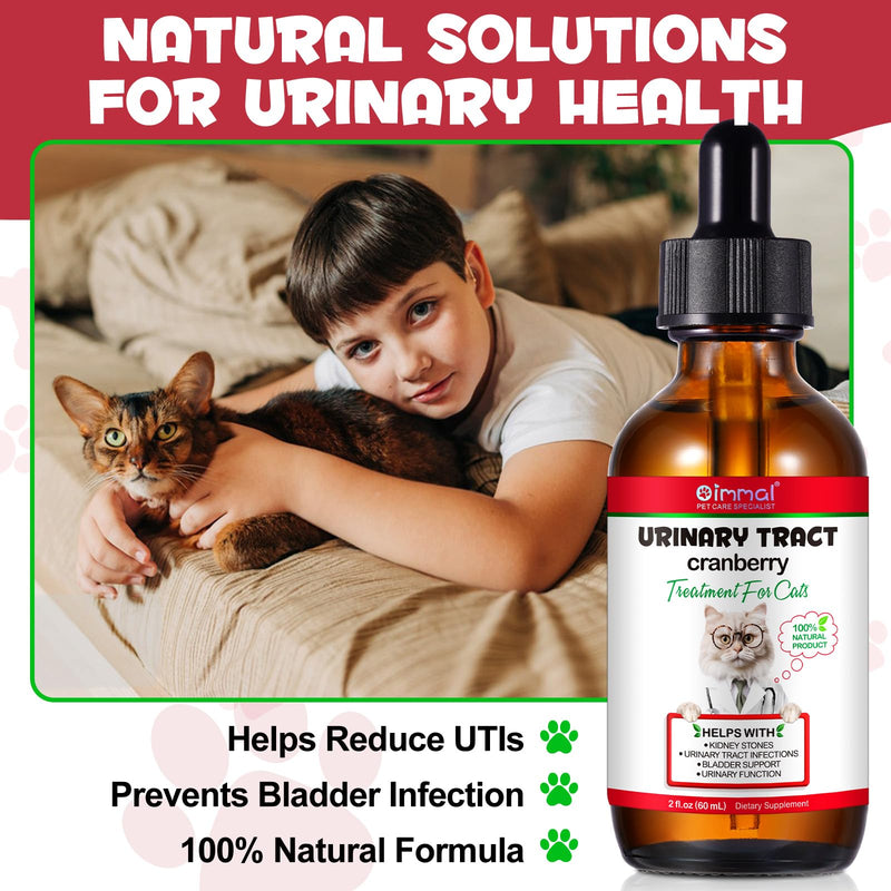 Urinary Tract Infection Treatment for Cats, Cat Urinary Tract Support Drops, Natural UTI Treatment Supplement, Support Healthy Bladder & Kidney with Cranberries Chicken for Cats