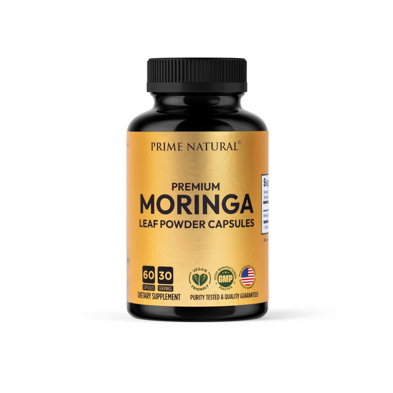 Moringa Powder Capsules - Pure Moringa Powder, Energy, Skin, Immune & Gut Health Superfood, Rich in Antioxidants, Essential Vitamins & Amino Acids, Natural Green Superfood Supplement - 60 Count