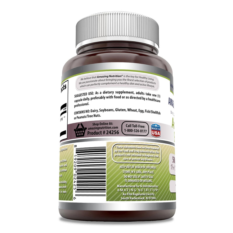 Amazing Formulas Artichoke Extract Supplement | Cynara Scolymus Leaf Capsules| 500 Mg | Capsules | Non-GMO | Gluten Free | Made in USA (1 Pack, 90 Count) 1 Count (Pack of 1)