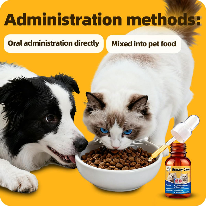 Urinary Tract Supplement for Urinary Tract Health, Infection Treatments, Bladder Health, Dog UTI, Bladder Stones, Incontinence Support, Pain Relief for Cats and Dogs 0.84 Fl Oz (1 Bottle) 1 Bottle