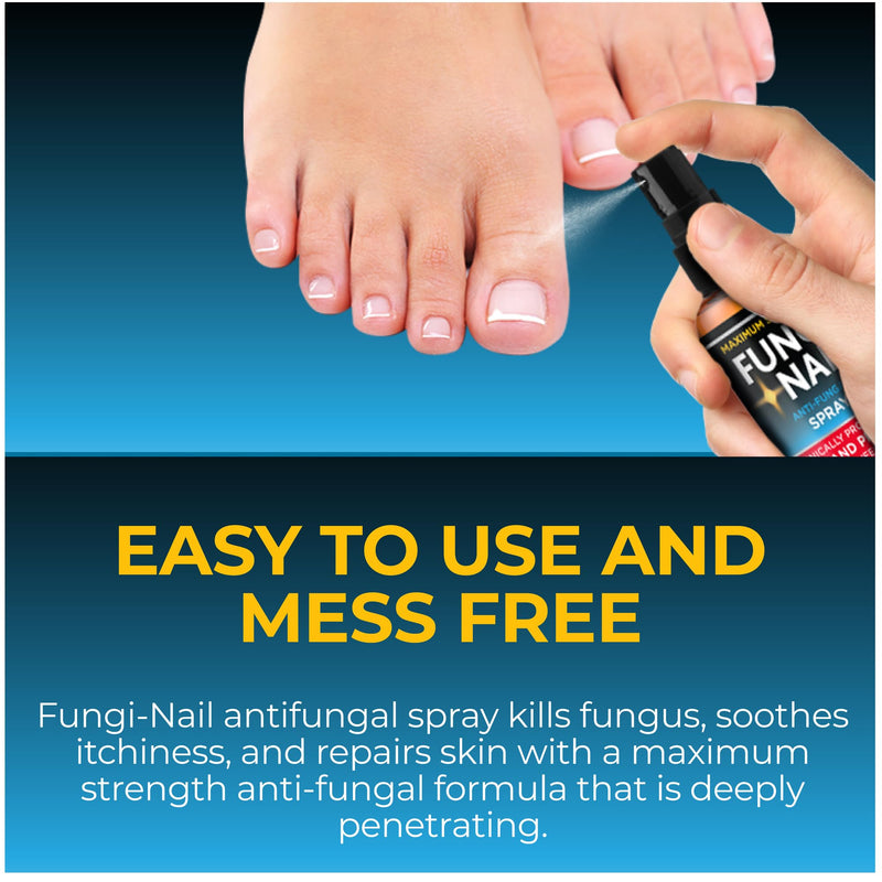 Fungi-Nail Anti-Fungal Foot Spray, Kills Fungus That Can Lead to Nail & Athlete’s Foot with Tolnaftate & Clinically Proven to Cure Infections - 1 Oz 1 Fl Oz (Pack of 1)
