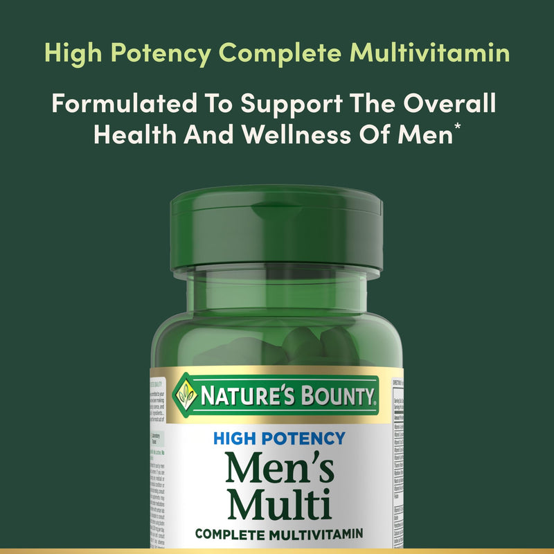 Nature's Bounty High Potency Men’s Complete Multivitamin, 100 Capsules 100 Count (Pack of 1)