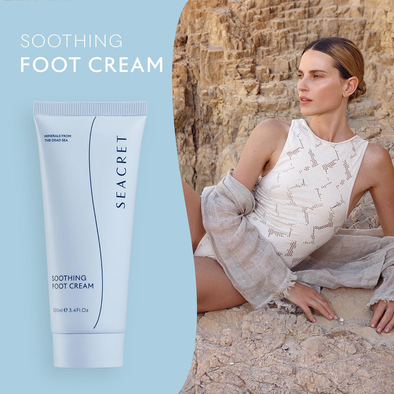 SEACRET Minerals Foot Cream, Enriched with Shea Butter, Tea Tree Oil and Dead Sea Minerals, 3.4 Fl Oz / 100 ml 3.4 Fl Oz (Pack of 1) - BeesActive Australia