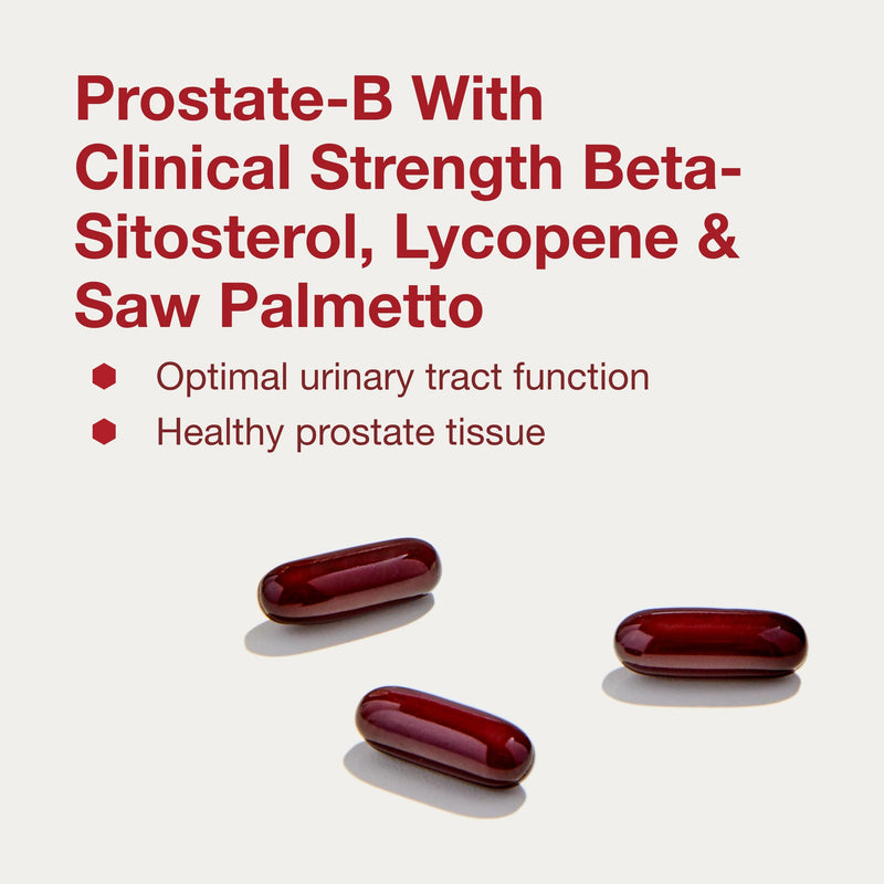 PROTOCOL FOR LIFE BALANCE Prostate-B Clinical Strength, Men, 90 Softgels | Prostate Health Supplement for Men, with Beta Sitosterol, Lycopene, and Saw Palmetto, Halal and Dairy Free
