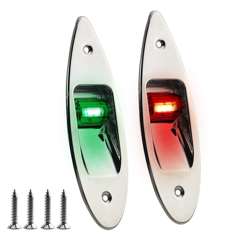 IZTOSS 12V Boat LED Navigation Lights Marine Boat Lights Waterproof Navigation Lights Side Bow Teardrop Lights Red and green lights