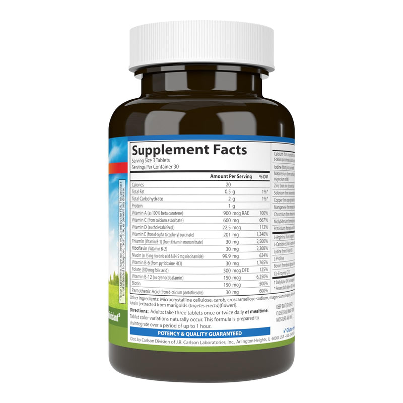 Carlson Cardio Complete, Advanced Multivitamin, Targeted Multivitamin | Circulatory Support; Superior Absorption