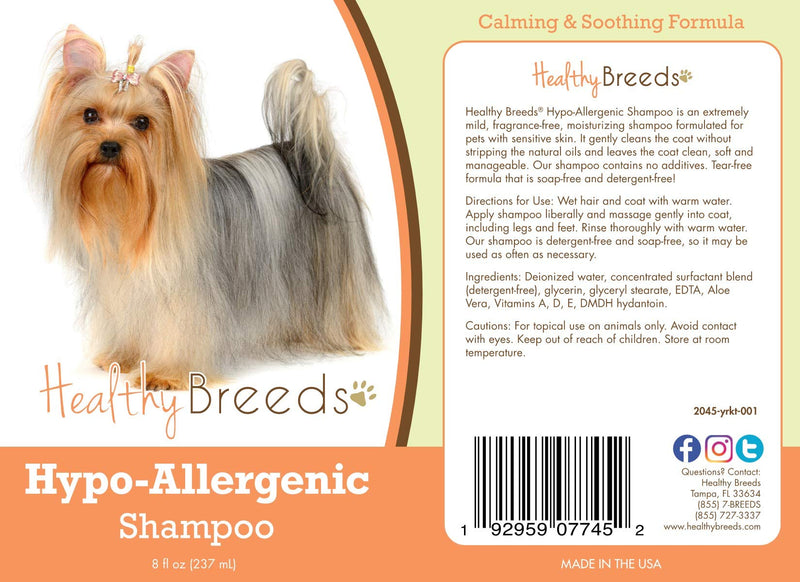 Healthy Breeds Yorkshire Terrier Hypo-Allergenic Shampoo 8 oz - PawsPlanet Australia