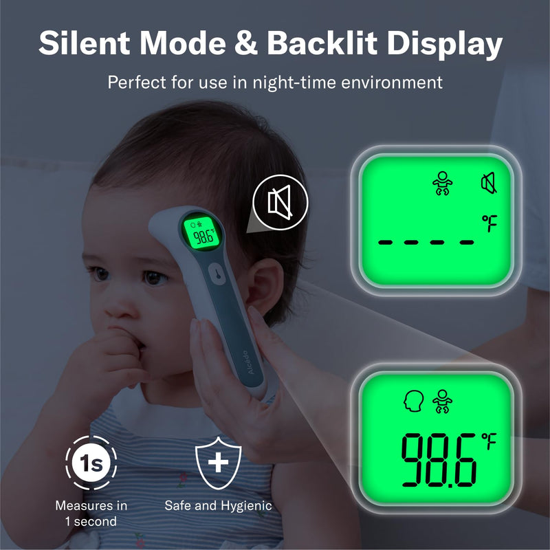 Alcedo Forehead and Ear Thermometer for Adults, Kids, and Baby | Digital Infrared Thermometer for Fever | Touchless, Instant Read, Medical Grade | Pouch and Batteries Included - BeesActive Australia