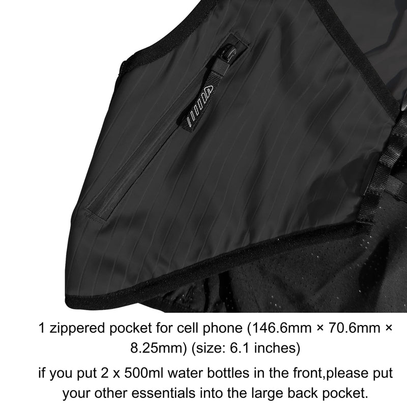 Wulibike Running Hydration Vest for Women Men,Water Backpack Lightweight Quick-Drying with Pockets for Trail Hiking Biking Black(S-M) - BeesActive Australia
