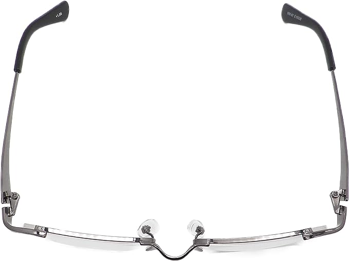 Cool Reading Glasses, Senior Glasses, Reading Glasses, Men's, Stylish, Metal, Nylon Roll, Little Evil MM-01, gray (grey marl) - BeesActive Australia