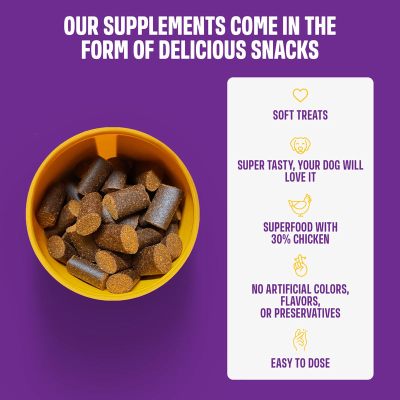 ivvi Vision – Eye Care Snacks for Dogs | With DHA, Astaxanthin, Blueberry & Eyebright | Supports Eye Comfort & Retina Function | 60 Soft Treats (270 g)