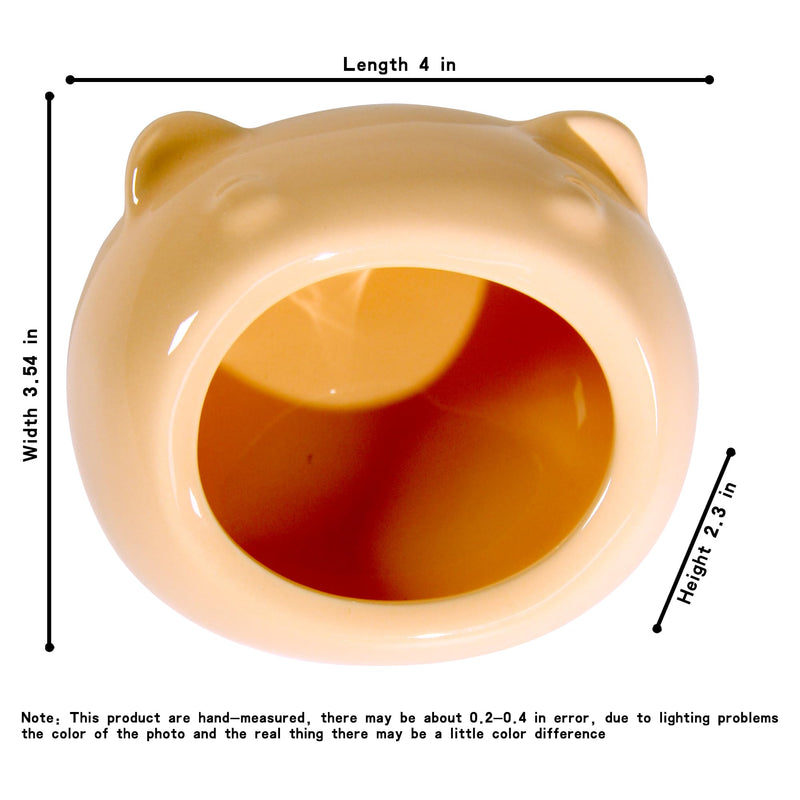 Ceramic Small Pet Hamster Food Bowl Guinea Pig Food Bowl Hamster Water Bowl Ferret Chinchillas Squirrels Hedgehog Accessories Reptiles Hamster Accessories for Cages（Orange） Orange - BeesActive Australia