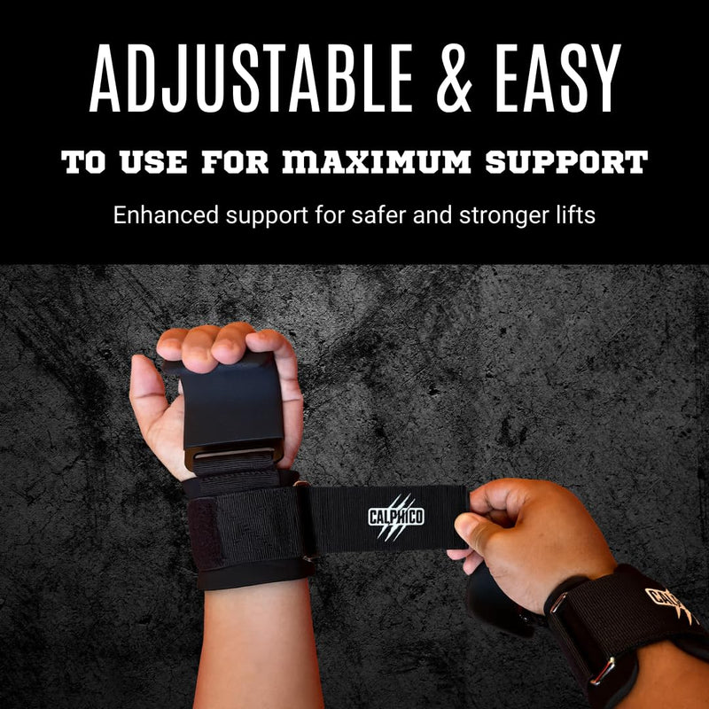 Weight Lifting Hooks – Heavy Duty Steel with Ergonomic Wrist Straps – Maximum Wrist Support, Comfort & Joint Protection
