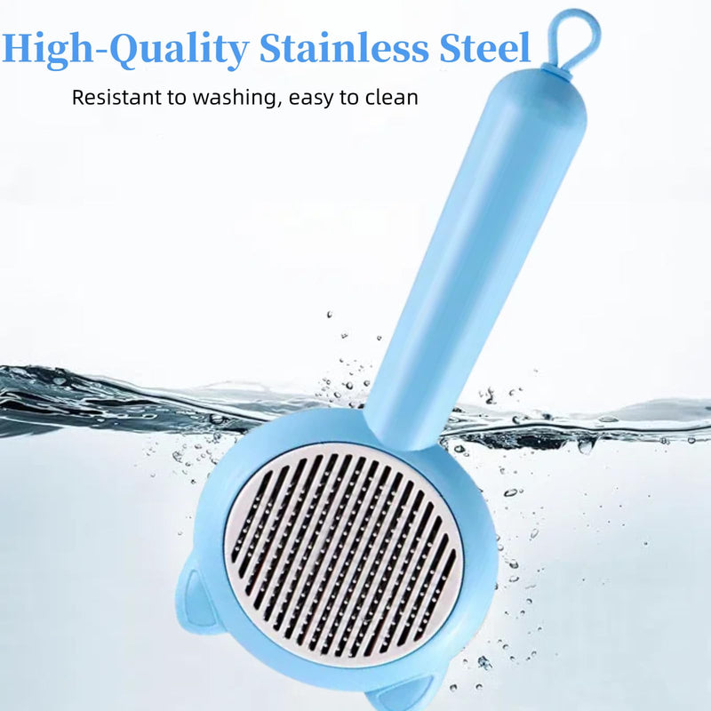 Cat Brush for Shedding，Pet Grooming Brush for Cats & Dogs，Cat Hair Brush with Self Cleaning Button,Deshedding Brush Easy to Removes Loose Fur - BeesActive Australia