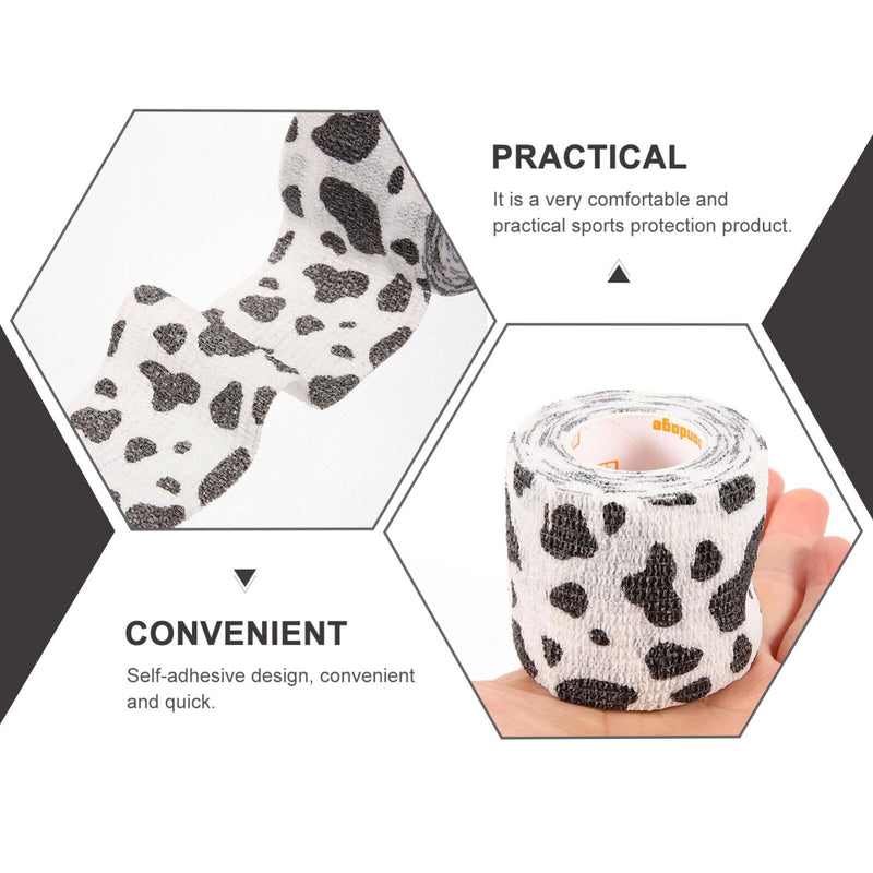 POPETPOP Self Adhesive Wrap Pet Wrap Non-Woven Tape for Dog Legs Paws Wounds Cohesive Gauze for Horse Cat Bird Animal Paw Print Desgin - BeesActive Australia