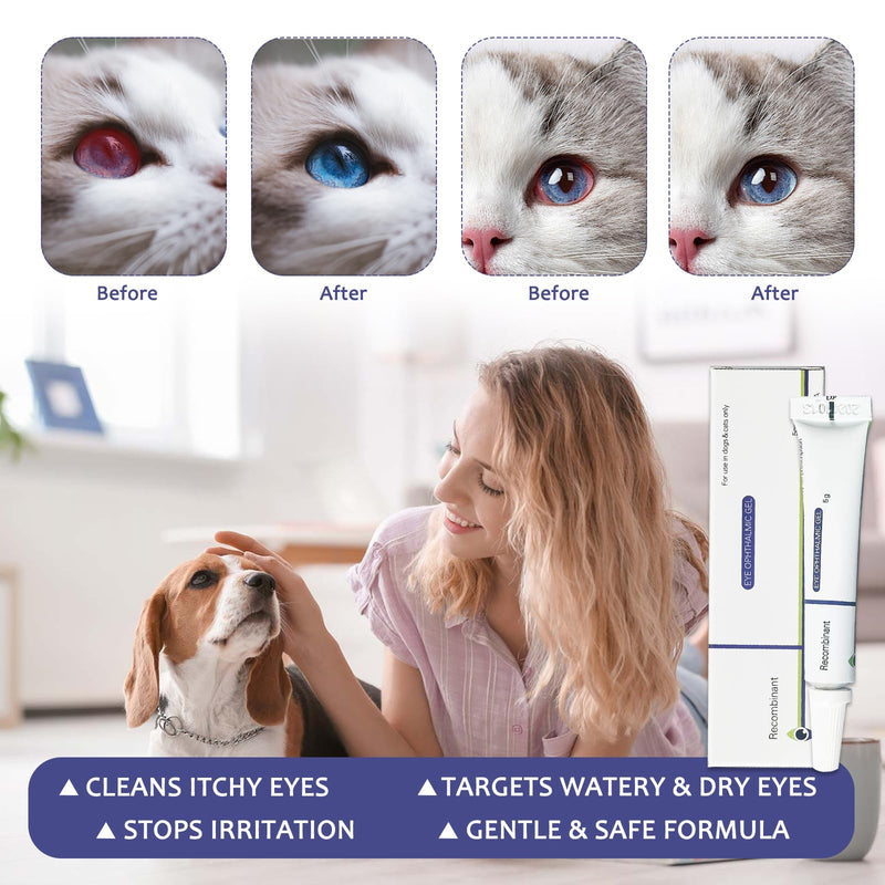 Eye Gel For Cats and Dogs,Soothes, Protects and Moisturizes, Fully Protects Your Pet'S Eyes from Serious Damage