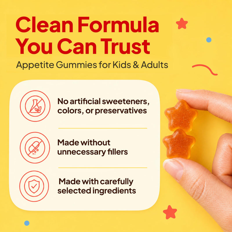 Nature's Key Appetite Booster Gummies Kids- 120 Count Appetite Stimulant for Children/Adults to Eat More, All Natural Weight Gain Supplements, Picky Eater Vitamin, Superfood | Organic | NO Sugar 120 Count (Pack of 1)