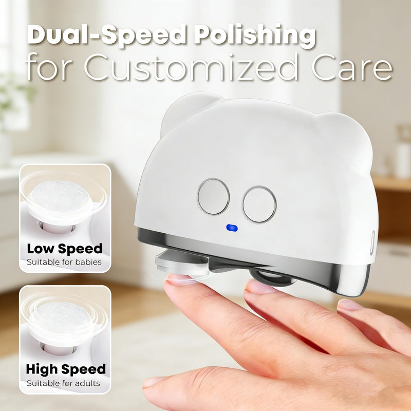 Electric Nail Clipper, Electric Automatic Nail Clippers for Seniors with LED Light & 3 Speeds, Safe Painless Nail Cutter for Seniors, Adults, Kids and Babies for Fingernails and Toenails (White)