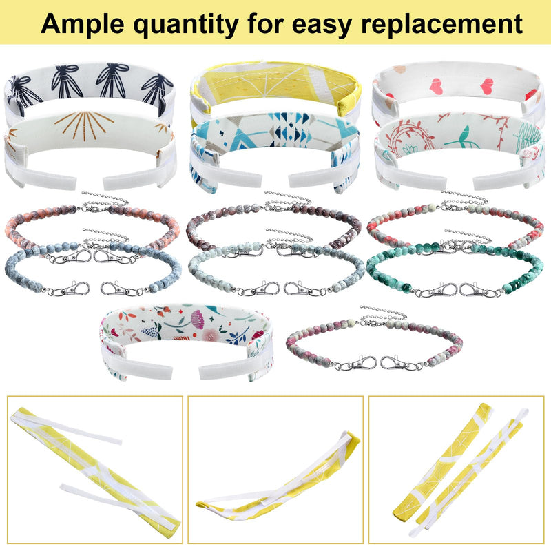 Sosation 14 Pcs Tracheostomy Tube Holder Adjustable Tracheostomy Supplies Tube Holder Soft Reusable Tracheostomy Care Kits for Men and Women, One Size Fits Most People