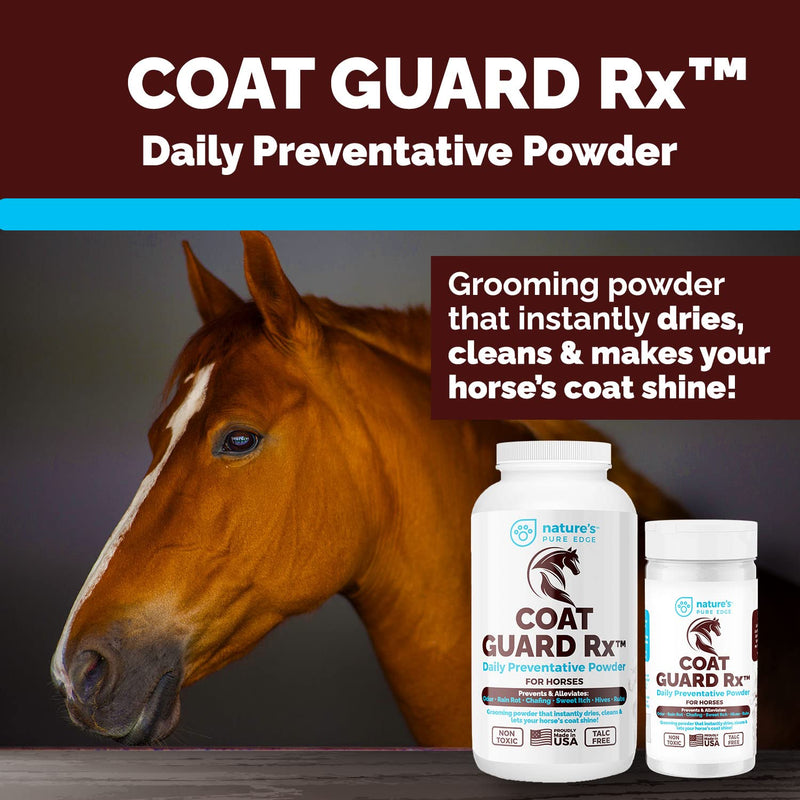 Coat Guard Rx™ Large 16 oz. Daily Preventative Powder for Horses - Coat and Skin treatment & Dry Shampoo for Horses. 16Oz - BeesActive Australia