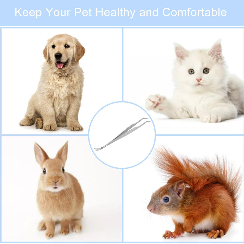 Nutabevr 2 in 1 professional stainless steel tick tweezers, easy removal of ticks of all sizes, tick remover, tick tweezers and tick hook, reliable and easy to use, for humans, dogs, cats - BeesActive Australia