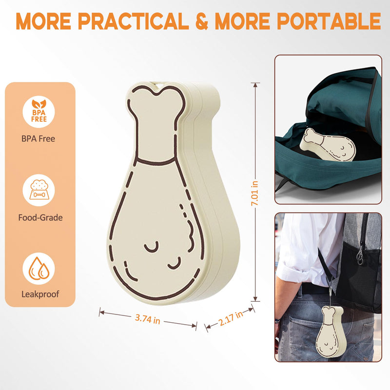Dog Water Bottle with Drinking Cup and Food Container,Maklavel 2 in 1 Portable Pet Water Dispenser Feeder,Leakproof Travel Dog Water and Food Bowl Suitable for Pets Cats and Puppies (White, 10 Oz) White - BeesActive Australia