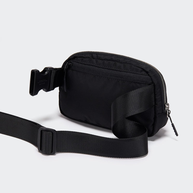 Pander Unisex Belt Bag Fanny Pack for Women with Adjustable Strap, Small Waist Pouch for Workout Running Traveling Hiking Black One Size