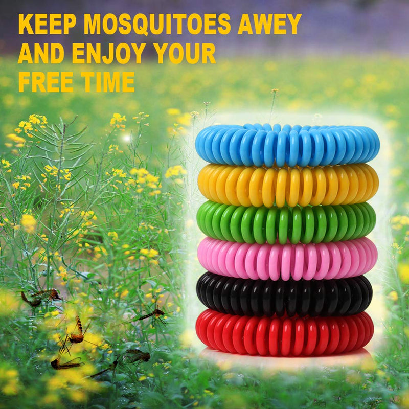 50 Pack Mosquito Repellent Bracelets, DEET-Free Mosquito Bands for Adults and Kids, Individually Wrapped Repellent Wristbands for Outdoor Camping Fishing Traveling - BeesActive Australia