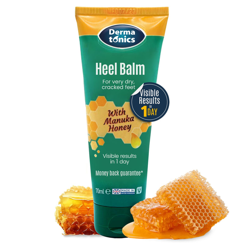 Dermatonics Foot Cream for Dry Cracked Heels - 25% Urea with Manuka Honey, Intensive Moisturizing Heel Treatment, Callus Remover, Exfoliating Care for Rough Feet Elbows Hands - Skin Repair, 2.37 oz 2.37 Fl Oz (Pack of 1)