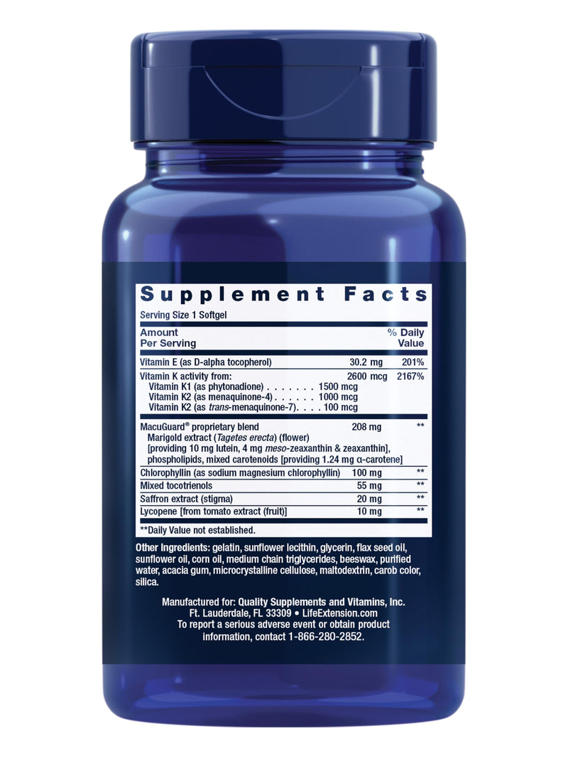 Life Extension Once-Daily Health Booster, 60 Softgels | Vitamins E, K1 & K2, Phospholipids for Eye, Bone & Heart Health, Gluten-Free & Non-GMO, 1 Daily Unflavored 60 Count (Pack of 1)