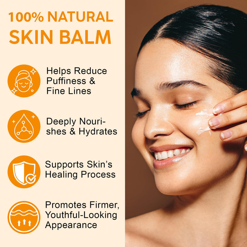 Frankincense Oil Massage Balm for Muscle/Joint Soothing/Relief, with 100% Grass-Fed Beef Tallow & Castor Oil Moisturizer for Face/Foot Hydrating, Anti-Aging, Lifting/Firming, 100% Natural,2.1 Oz/60 G 2.1 Ounce (Pack of 1)