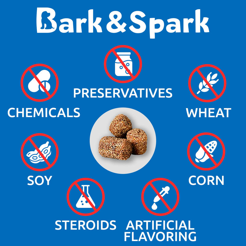BARK&SPARK No Poo Chews for Dogs - Coprophagia & Stool Eating Deterrent with Probiotics, Digestive Enzymes & Breath Aid Support - Stop Dog Poop Eating - Made in USA - 120 Soft Chews - Duck Liver No Poo - 120 Chews - BeesActive Australia