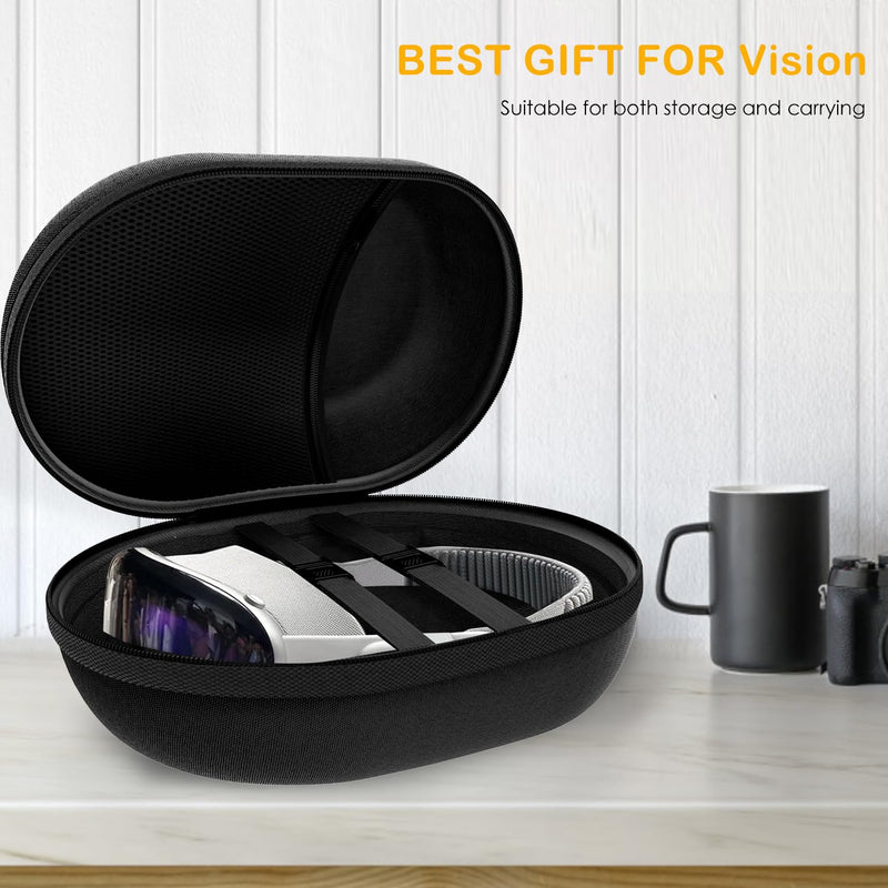Apple Vision Pro Pr Pouch Designed for Apple Vision Pro Case Hard Case for Apple Vision Pro,Perfect for Storing Vision Pro and Battery at Home Or While Traveling, Apple VR Waterproof Hard Case（Black） Black - BeesActive Australia