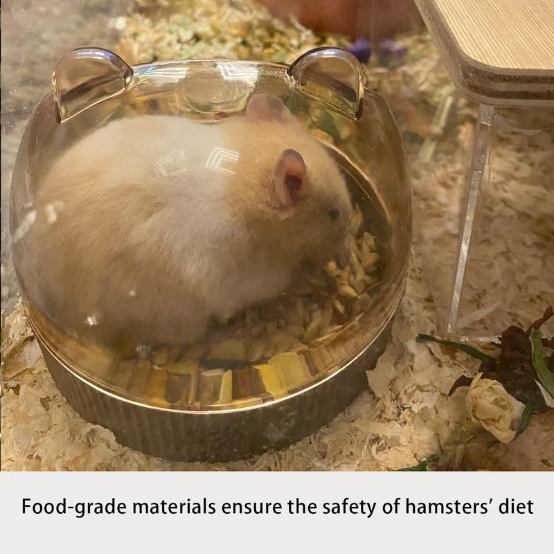 Marchul Hamster Food Bowl for Dwarf Hamster Syrian Hamsters Gerbils Brown Bowl - BeesActive Australia