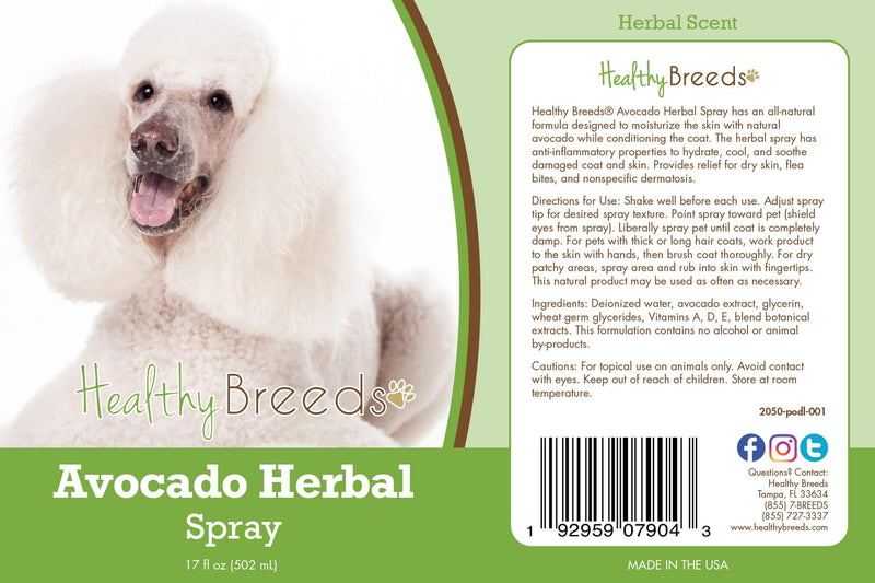 Healthy Breeds Poodle Avocado Herbal Spray 17 oz