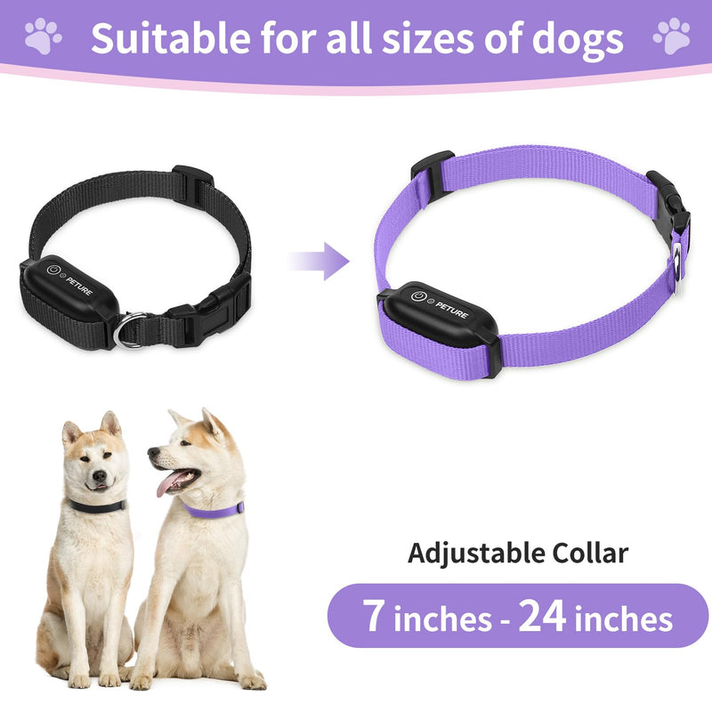 Replacement Collar for Shock Collar, Stylish & Comfortable Christmas Dog Collar 2 Pack, Compatible with PetSafe Bousnic Sportdog Garmin Dogtra Shock Collar Replacement Strap (Purple & Black) - BeesActive Australia
