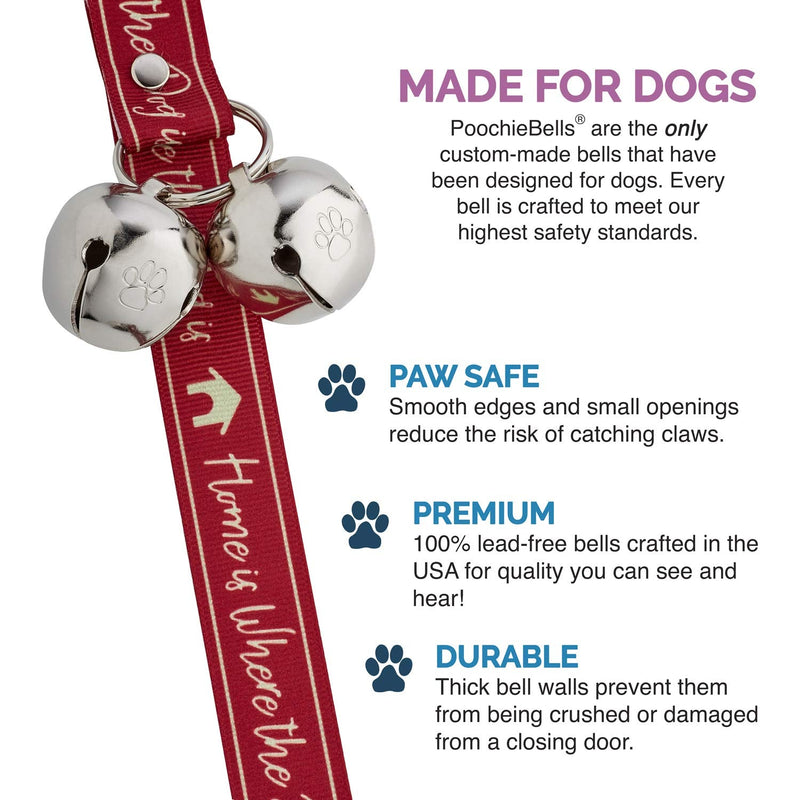 The Original Dog Potty Doorbell, Dog Bells for Potty Training & Puppy Housebreaking, Potty Train Your Dog in Days, Made in America, Home is Where The Dog is Design One Size - BeesActive Australia