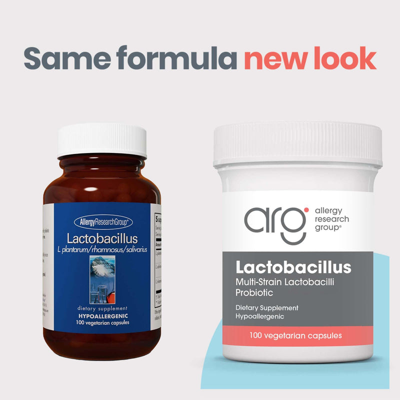 ARG Lactobacillus Multi-Strain Probiotic, 100 Capsules | Multi-Strain Probiotic Capsule for Gut and Digestive Health, Dairy Free, Gluten Free, Vegetarian Formula