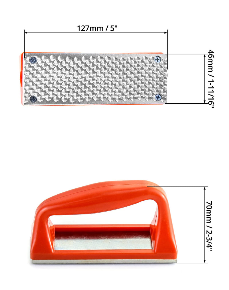 QWORK Mini Rasp Hoof File Equine Hoof Rasp Coarse-Toothed, Removes Excess Hoof Faster Horseshoe File Coarse Tooth with Plastic Handle, for Foals, Goats and Other Small hoofed Animals 1pc - BeesActive Australia