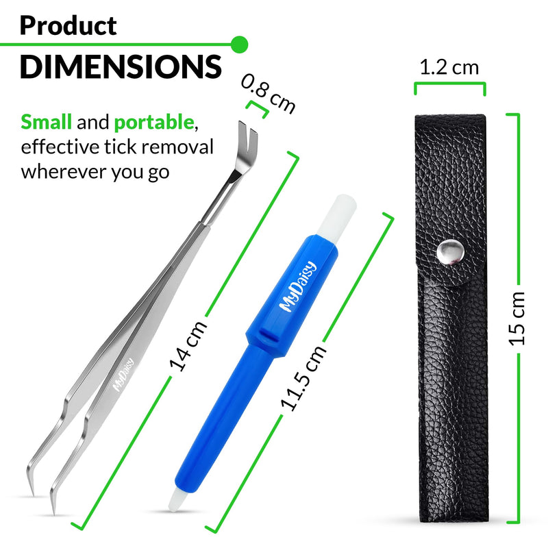 MYDAISY 2 in 1 tick snare for dogs and tick tweezers for dogs made of stainless steel with case - BeesActive Australia