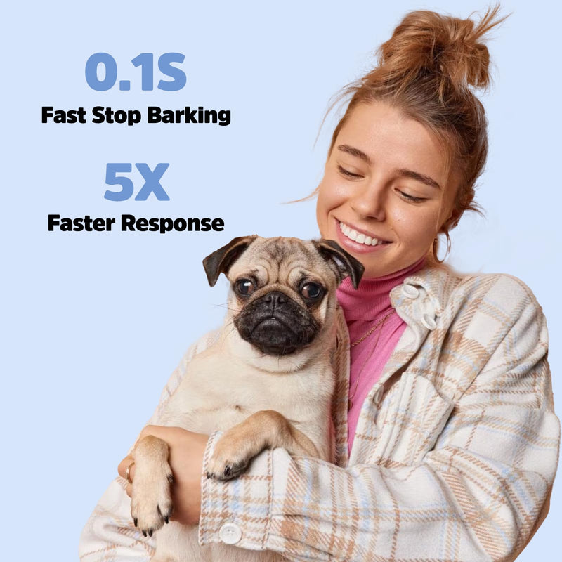 Bark Collar Anti Bark Dog Collar for Small to Medium Dogs with 8 Adjustable Sensitivity and 2 Rechargeable Bells, Vibrating Anti Bark Collar Humane Anti Bark Collar No Electric Shock (Blue) - BeesActive Australia
