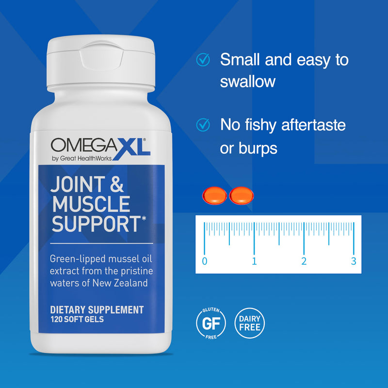 OmegaXL Joint Support Supplement - Natural Muscle Support, Green Lipped Mussel Oil, Soft Gel Pills, Drug-Free, 60 Count + HeartXL 30 Count, High Potency Omega-7 Blend | Natural Joint Support Supplement, Non-GMO, Drug Free, 60 Soft Gels & HeartXL, Conce...