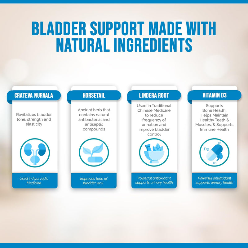 Ultra Bladder Support Supplement with Vitamin D3, 60 Ct | Bladder support formula for men and women featuring Vitamin D3; 60 capsules Ultra 60 Count (Pack of 1)