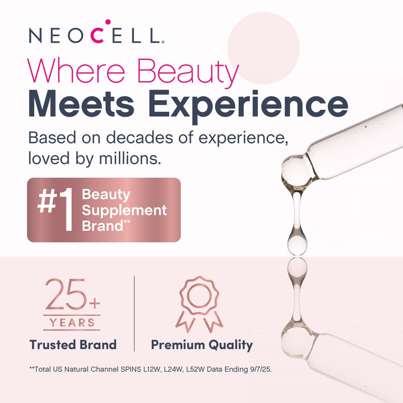NeoCell Liquid Biotin and Collagen | 110,000mcg | Beauty Drops | Hair Vitamin | Skin and Nails Supplement