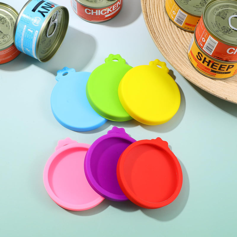 6pcs Cat Food Can Lids Silicone Pet Food Can Lids Food Can Covers for Dog and Cat Food Can Top Cat Food Can Covers Lids for Most Standard Size (Universal Size) - BeesActive Australia