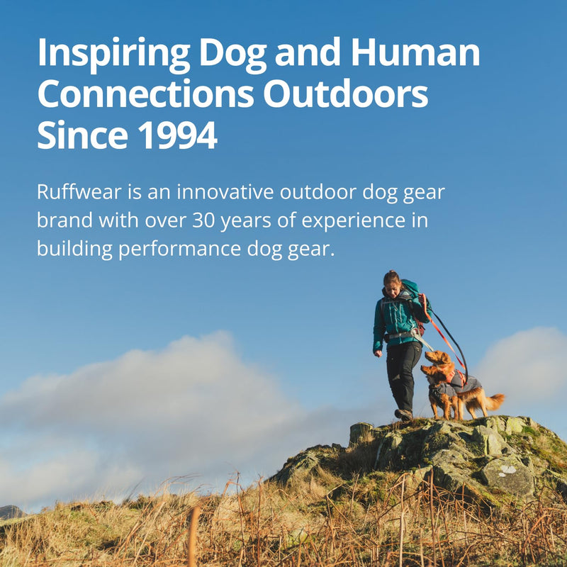 Ruffwear, Roamer Lock Dog Leash, Hands-Free Waist Option, Auto-Locking Talon Clip, Shock-Absorbing Stretch, Padded Handle, Traffic Handle, Trail-Tough for Any Adventure, River Rock Green, 5.5'-7' 5.5'-7'