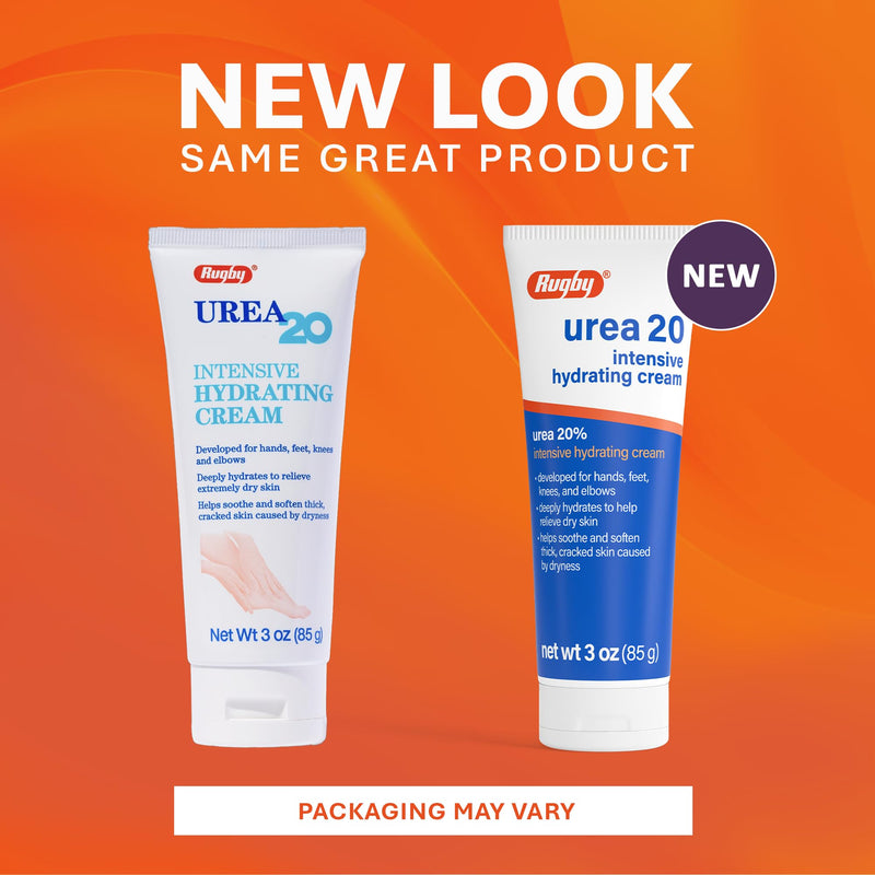Rugby Urea 20% Intensive Hydrating Cream - Urea Cream for Feet, Hands, Knees, and Elbows - 3 Oz (1 Pack) - BeesActive Australia