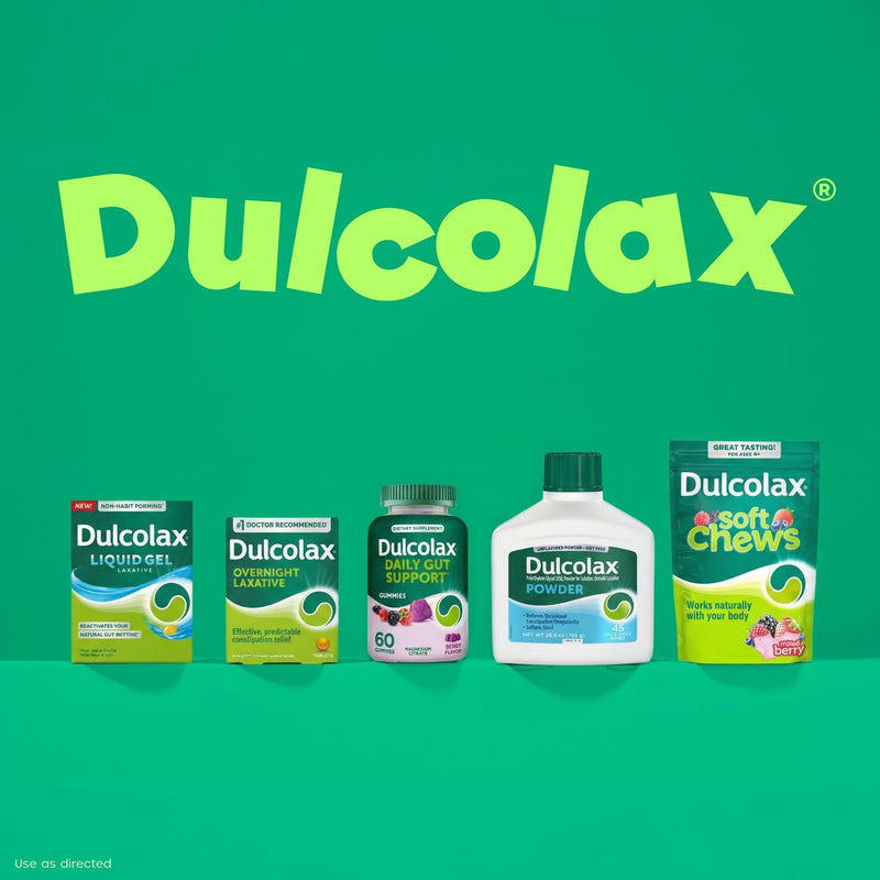 Dulcolax Daily Gut Support Gummies, Magnesium Formula, Stimulant-Free, Berry Flavor, 60 Count Mixed Berry