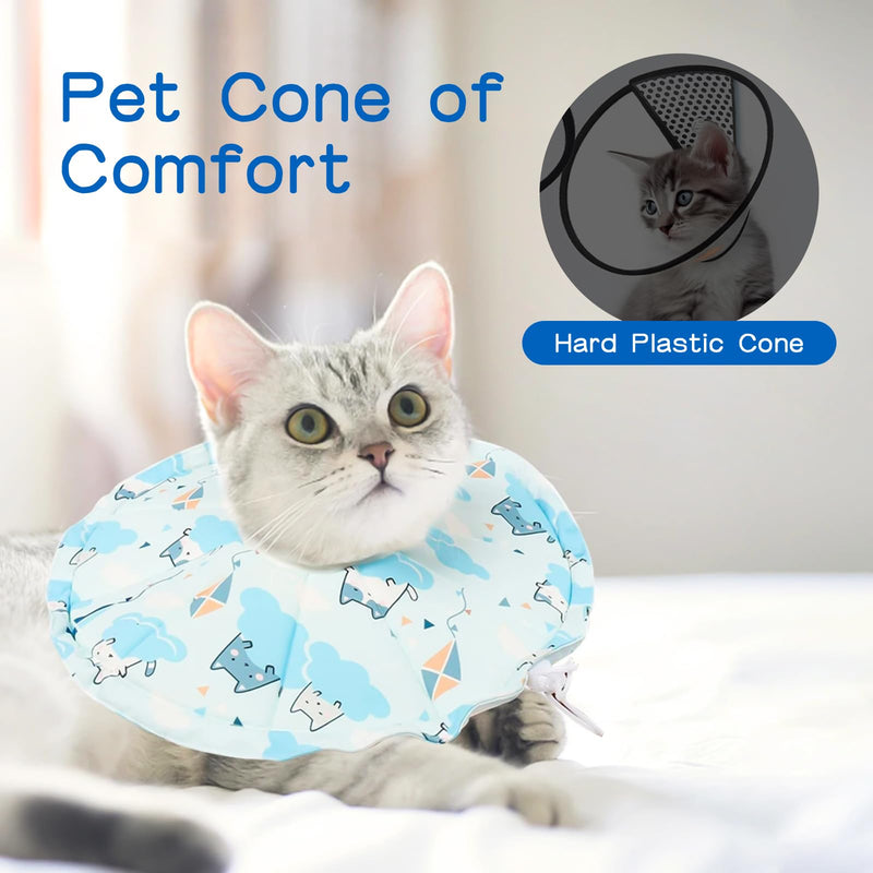 Protective collar soft soft collar cat collar for cats leak protection for cats adjustable protective collar for cats after injury surgery (size S) is 12-25 cm - BeesActive Australia